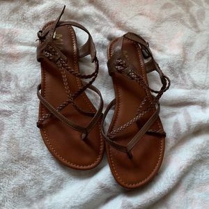 Brown straps sandals
